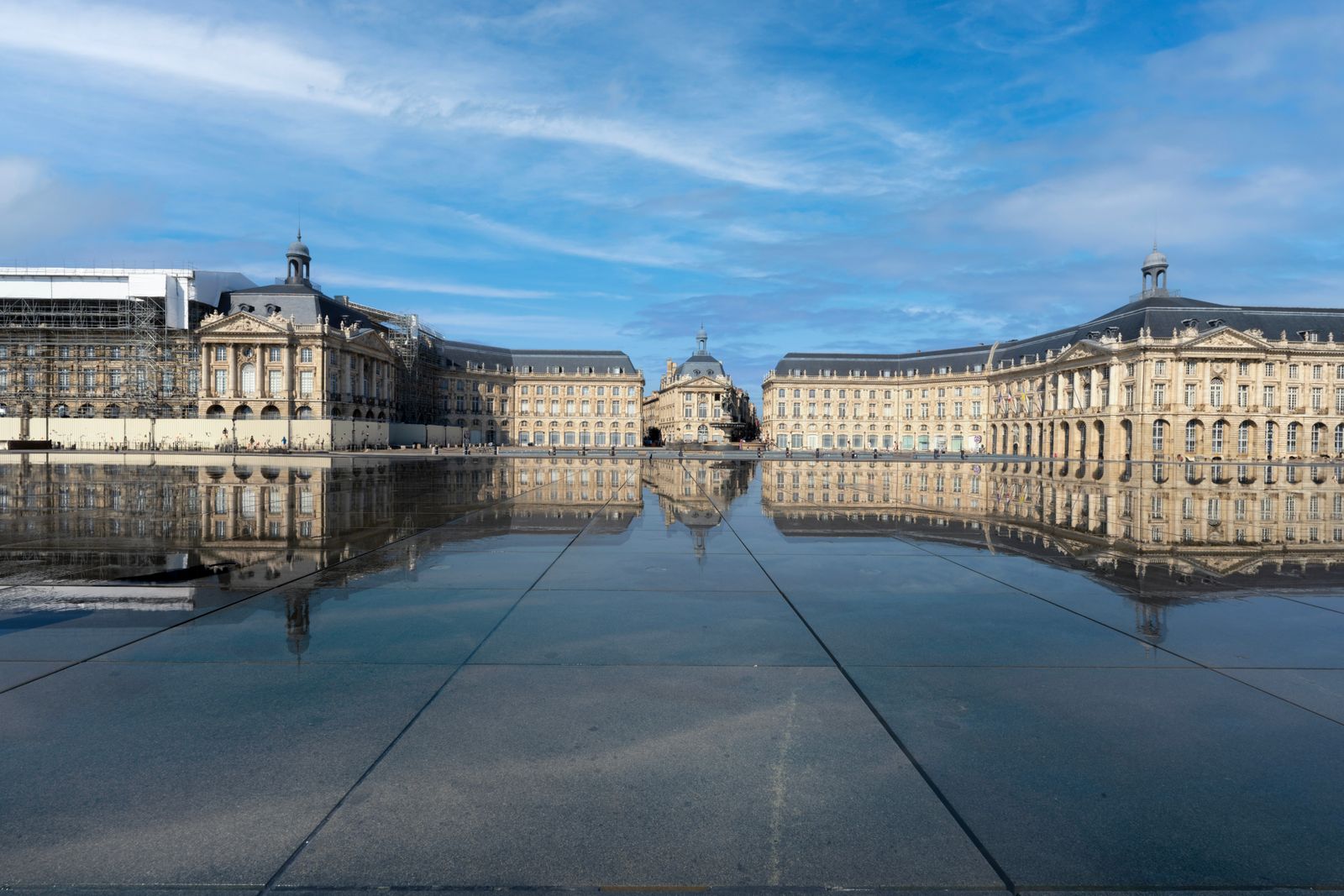La place de la Bourse et le miroir d’eau à Bordeaux